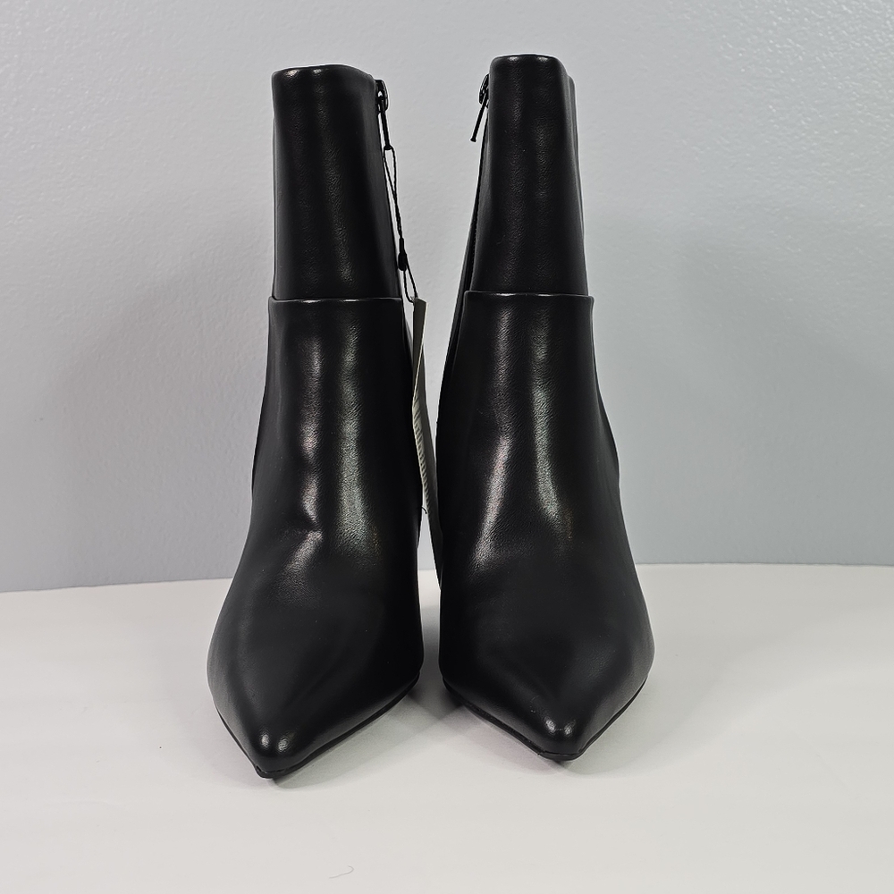 The Drop Black Gina Vegan Leather Wedge Boot - Picture 11 of 11